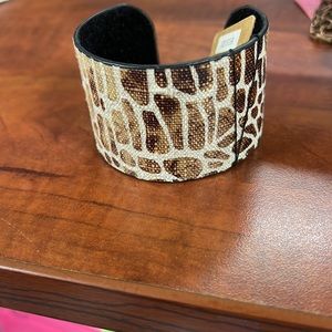 Animal Print bracelet by Story open back wrist